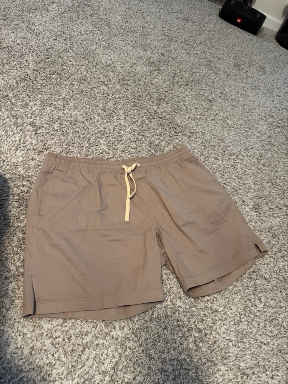 Men's Athletic Drawstring Shorts in Taupe